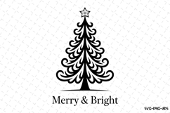 Merry &amp; Bright Svg | Christmas Svg | Svg Cut Files Product Image 1