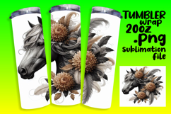 Trendy 20oz Tumbler Wrap File , Horse Product Image 1