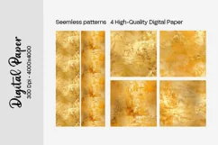 Golden Luxury Digital Papers Marble and Glitter digital pape Product Image 2