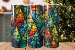 Christmas Stained Glass Trees Tumbler Design Product Image 1