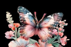 Butterflies With Flowers Clipart Bundle Product Image 13