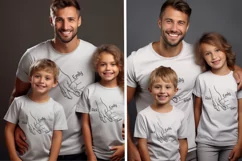 Dad of 2 children Papa svg, best dad ever svg, I love you Product Image 2