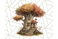 Cozy Cabin Critters Clipart PNG, Fall Animal Png Product Image 5