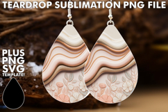 Radiant Teardrop Earrings Gift PNG, Pattern Product Image 1