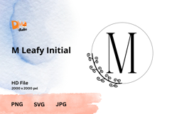 Leafy Initial Monogram - Nature Inspired Letters Product Image 1
