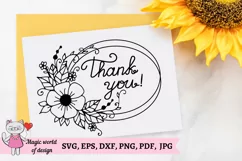 Thank you svg clipart Cut File, gratitude wedding svg Product Image 4