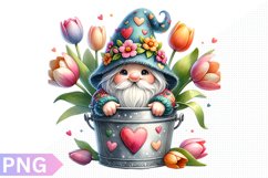 Spring Gnome Clipart - Gnome sublimation PNG Design Product Image 1