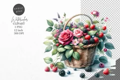 Flowers clipart, Summer clipart, Flowers sublimation Product Image 1