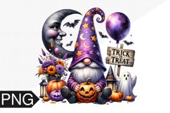Halloween Gnome Sublimation, Gnome Clipart PNG Product Image 1