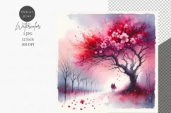 Valentines day, Couple walking, JPG, Junk journal, Product Image 1