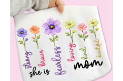 Mother's Day PNG, Faux Yarn She is Mom PNG, Boho Mama Floral Product Image 11