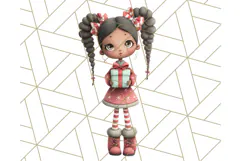 Christmas Whimsy Clipart, Holiday Kids PNG Graphics Product Image 5