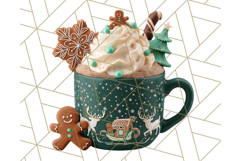 Christmas Coffee Mugs Clipart PNG Festive Cups Product Image 5