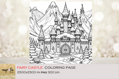 Magical Princess Castle | Coloring Page for Children | PNG Product Image 1