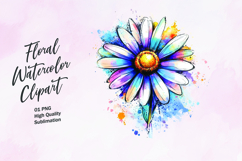 Watercolor floral clipart sublimation Product Image 1