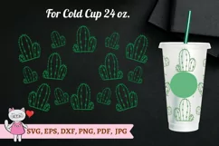 Cactus svg for Full Wrap Venti Cold Cup 24 oz Product Image 2