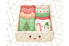 Santa’s Pajama Day Clipart, Cute Christmas Bedtime PNG Product Image 5