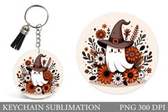 Cute Halloween Keychain. Cute Ghost Keychain Design Product Image 1