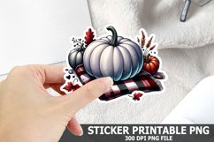 Halloween Pumpkin Sticker| Halloween Sticker PNG Design Product Image 1