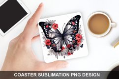 4Th Of July Butterfly - Coaster Sublimation Design Product Image 1