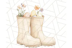 Spring Bunnies PNG Watercolor Bunny Clipart, Pastel Easter Product Image 5