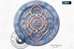 Alchemical Zodiacs Clipart Magic Horoscope Coins, fantasy Product Image 10