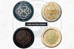 Alchemical Zodiacs Clipart Magic Horoscope Coins, fantasy Product Image 5