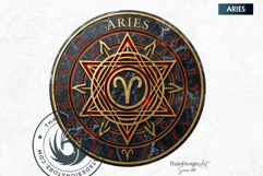 Alchemical Zodiacs Clipart Magic Horoscope Coins, fantasy Product Image 6