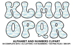 Vintage Toys Alphabet and Numbers PNG 300 DPI Product Image 3