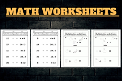 Editable Multiplication and division Math template Product Image 3