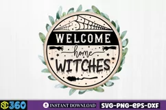 Welcome home witches SVG, Halloween Door Sign SVG Product Image 3