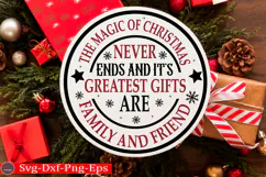 Christmas Round sign Svg holiday quotes Svg design Christmas Product Image 1