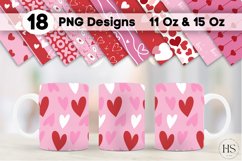 18 Valentine's Day Mug Sublimation Bundle, Mug Wrap Bundle Product Image 1