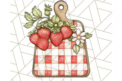 Cottagecore Strawberry Kitchen PNG Clipart, Retro Fruit Png Product Image 5