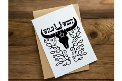 Wild West svg cut file, Cow skull Western cricut silhouette Product Image 6