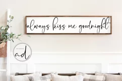 Kiss me Goodnight SVG | Farmhouse Sign SVG Product Image 2