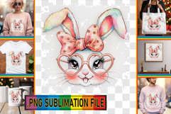 Cheerful TSHIRT Designs Magic PNG, Easter Bunny Product Image 1