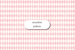 Pastel Pink Harlequin Diamond Seamless Vintage Pattern Art Product Image 1