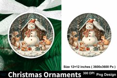 Christmas Ornaments PNG Round Sign PNG, Christmas Round Sign Product Image 1