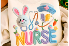 Faux Yarn Nurse Easter PNG Product Image 1