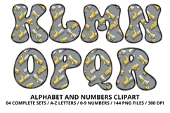 Graduation Alphabet png clipart, graduation letters doodle Product Image 3