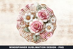 Flower Wind Spinner Sublimation Design Product Image 1