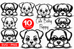 Cute Baby Puppy SVG PNG Product Image 1