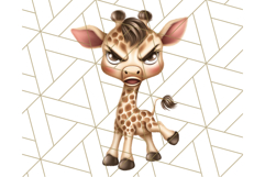 Adorable Angry Animals Clipart PNG, Cute Moody Faces Png Product Image 5