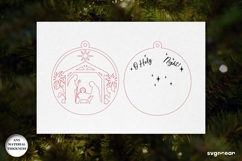 Round Nativity Ornament Laser Cut | Bible Quotes | SVG Product Image 2