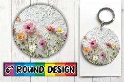 Fresh Floral Sublimation Circle - Beauty Round Product Image 1