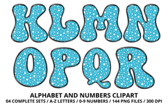Polka Dots Alphabet Letters &amp; Numbers Clipart PNG 300DPI Product Image 3