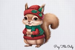 Woodland Christmas Animals Cliparts PNG Product Image 1