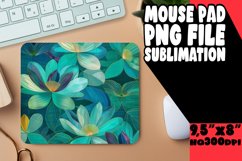 Chic Embroidery Flower Mouse Pad Sublimation Product Image 1