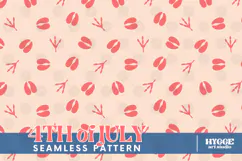 American 4th of July Hoofs and Hen Prints Seamless Pattern Product Image 1